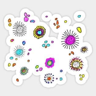 MicroOrganisms. germs, bacteria, swimmy things Sticker